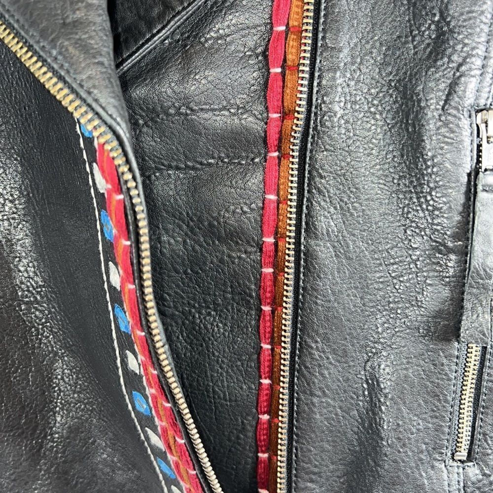 FREE PEOPLE MARI MOTO LEATHER JACKET NEW MEDIUM - Picture 13 of 16